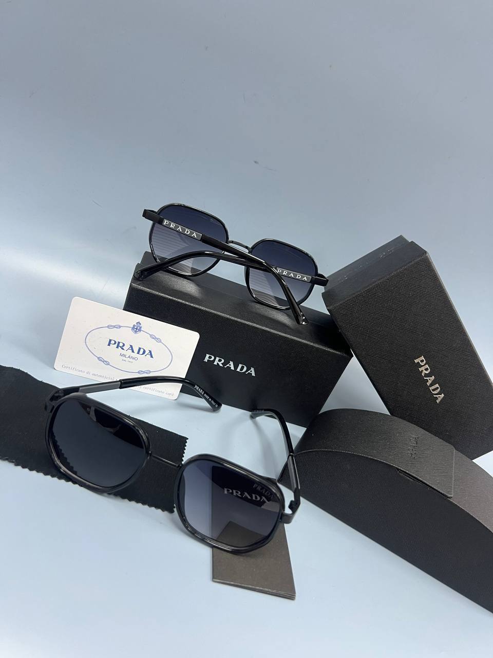 Prada PR 67XS Square Full Rim Metal Sunglasses UK Reps AAA Quality