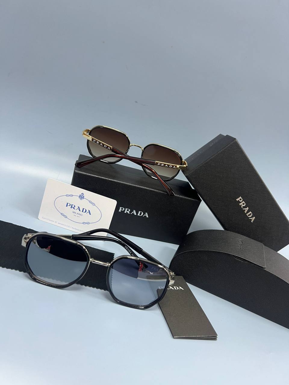 Prada PR 67XS Square Full Rim Metal Sunglasses UK Reps AAA Quality