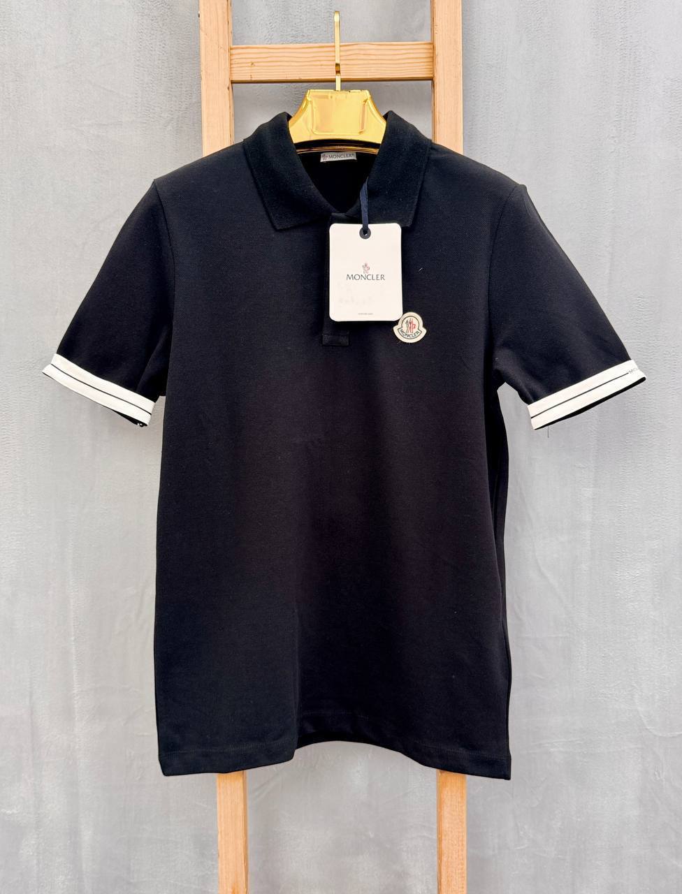 Moncler Logo-Patch Tipped Cotton Piqué Polo Shirt UK Reps AAA Quality