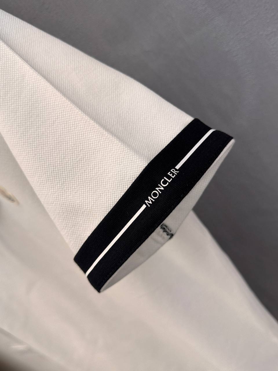 Moncler Logo-Patch Tipped Cotton Piqué Polo Shirt UK Reps AAA Quality