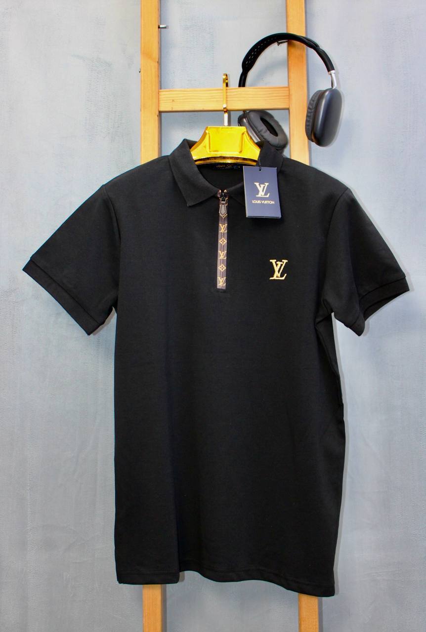 Louis Vuitton Short-Sleeved Polo Shirt With Signature UK Reps AAA Quality