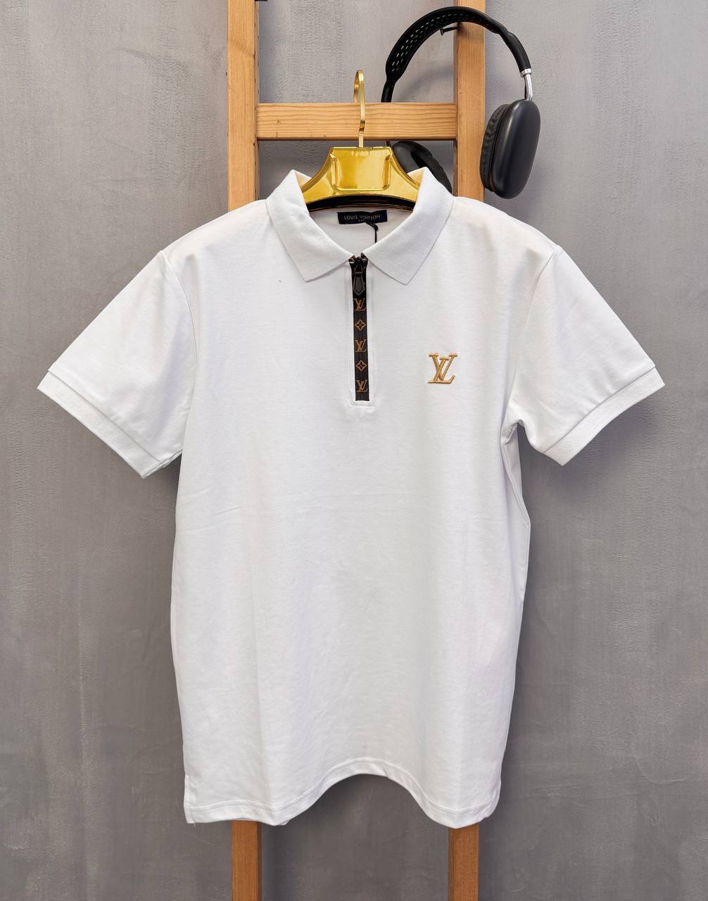 Louis Vuitton Jacquard Collar Premium Polo Shirts UK Reps AAA Quality