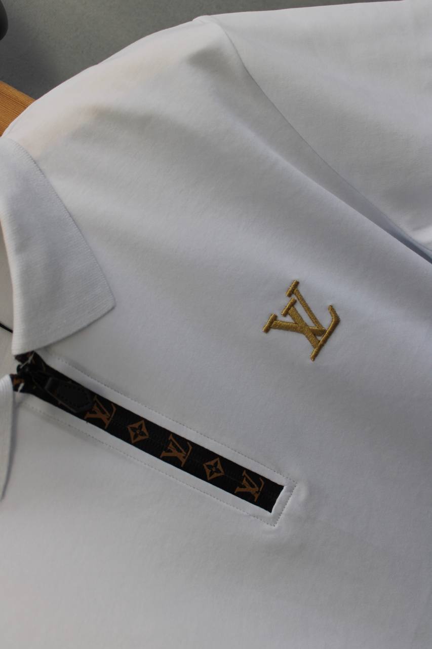 Louis Vuitton Jacquard Collar Premium Polo Shirts UK Reps AAA Quality