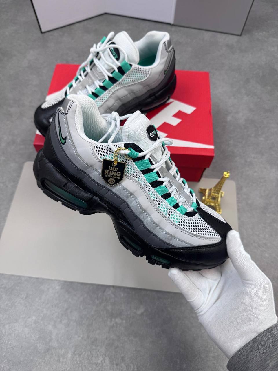 Nike Air Max 95 OG "Black/Game Royal" Retro Running Shoes AAA Quality Reps UK