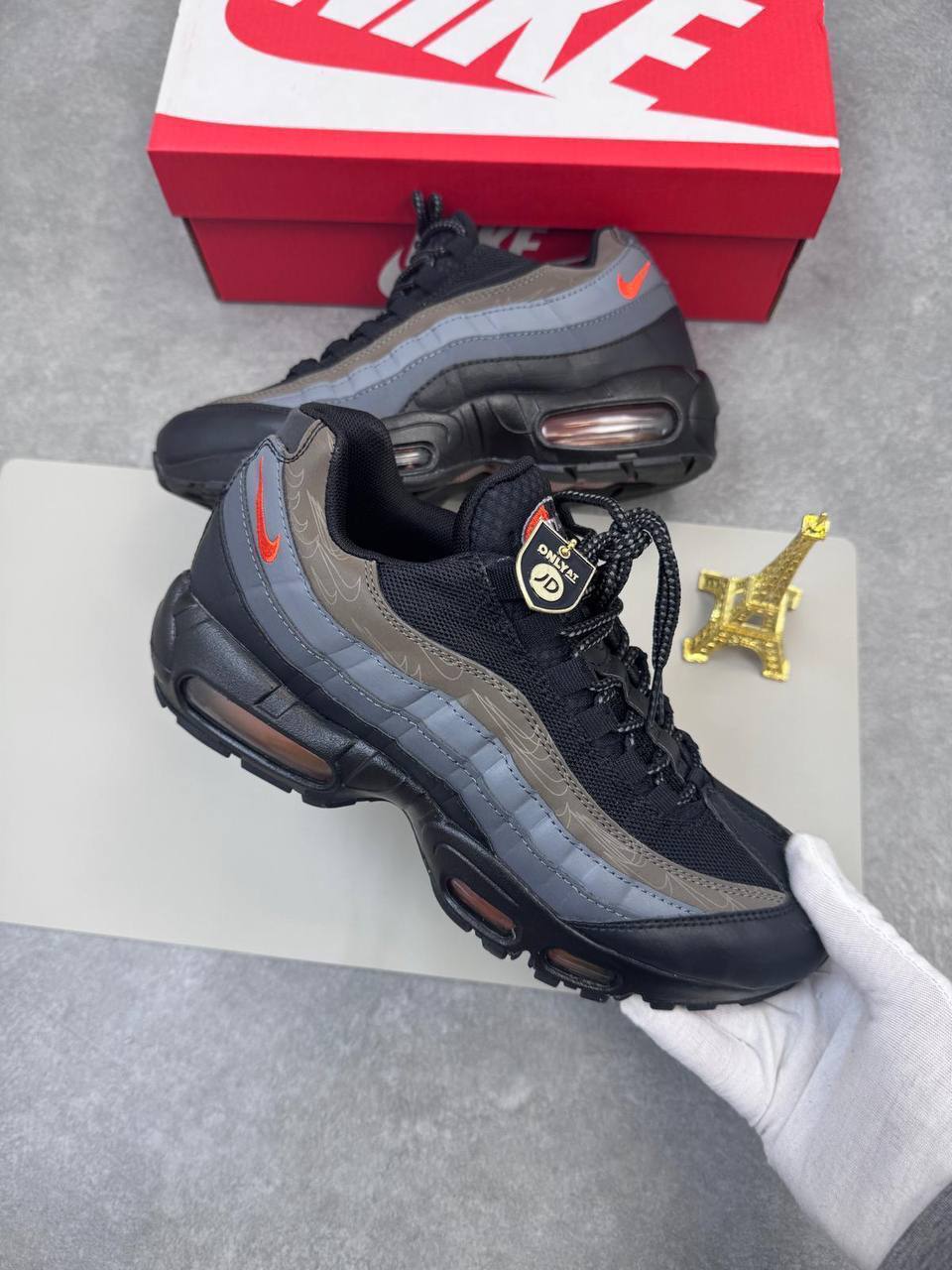 Nike Air Max 95 OG "Black/Game Royal" Retro Running Shoes AAA Quality Reps UK