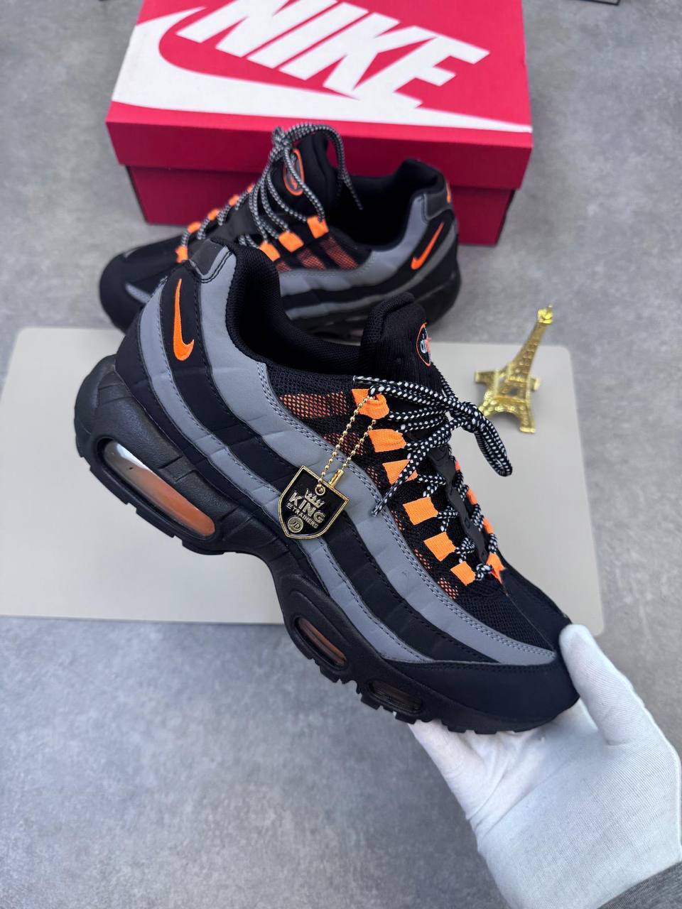 Nike Air Max 95 OG "Black/Game Royal" Retro Running Shoes AAA Quality Reps UK