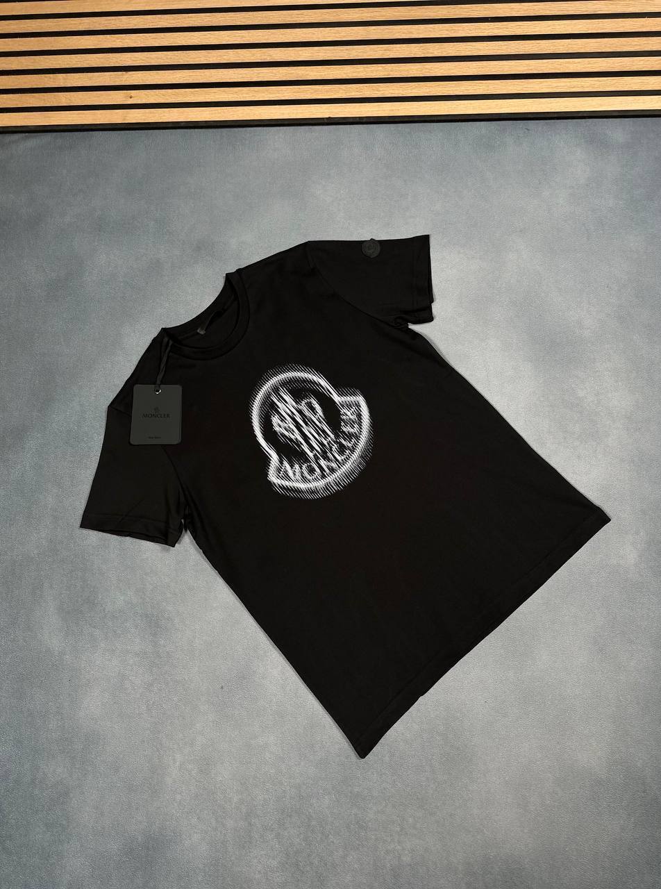 Moncler Blurred Logo Cotton T-Shirt UK Reps AAA Quality