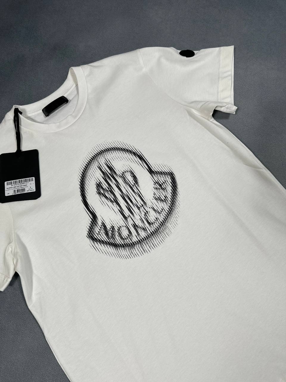 Moncler Blurred Logo Cotton T-Shirt UK Reps AAA Quality