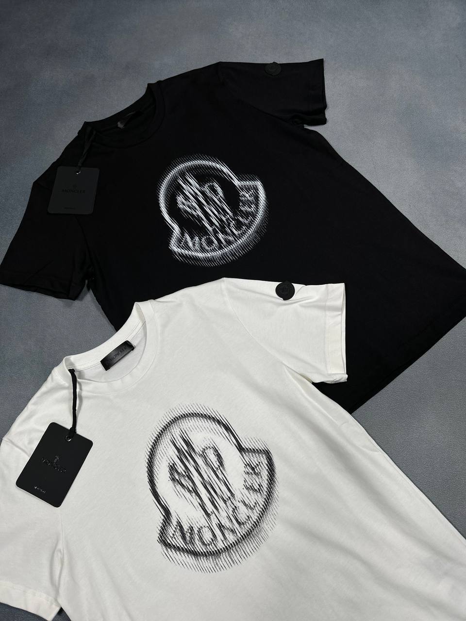 Moncler Blurred Logo Cotton T-Shirt UK Reps AAA Quality