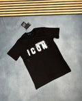 DSQUARED2 "ICON" Spray Paint Print Black Graphic T-Shirt AAA Quality Reps UK