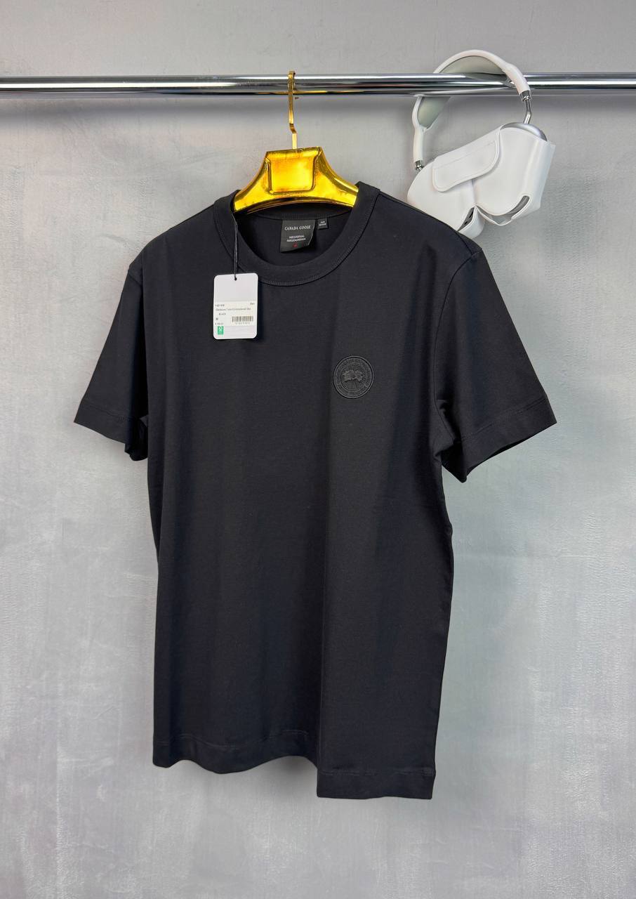 Canada Goose Tonal Black Label Round Disc Crewneck T-Shirts AAA Quality Reps UK