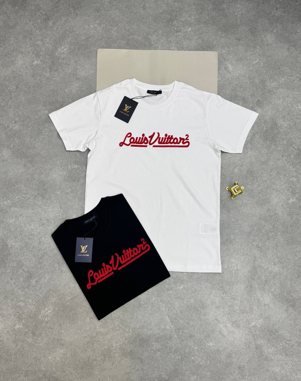 Louis Vuitton Signature Script Cotton T-Shirt UK Reps AAA Quality