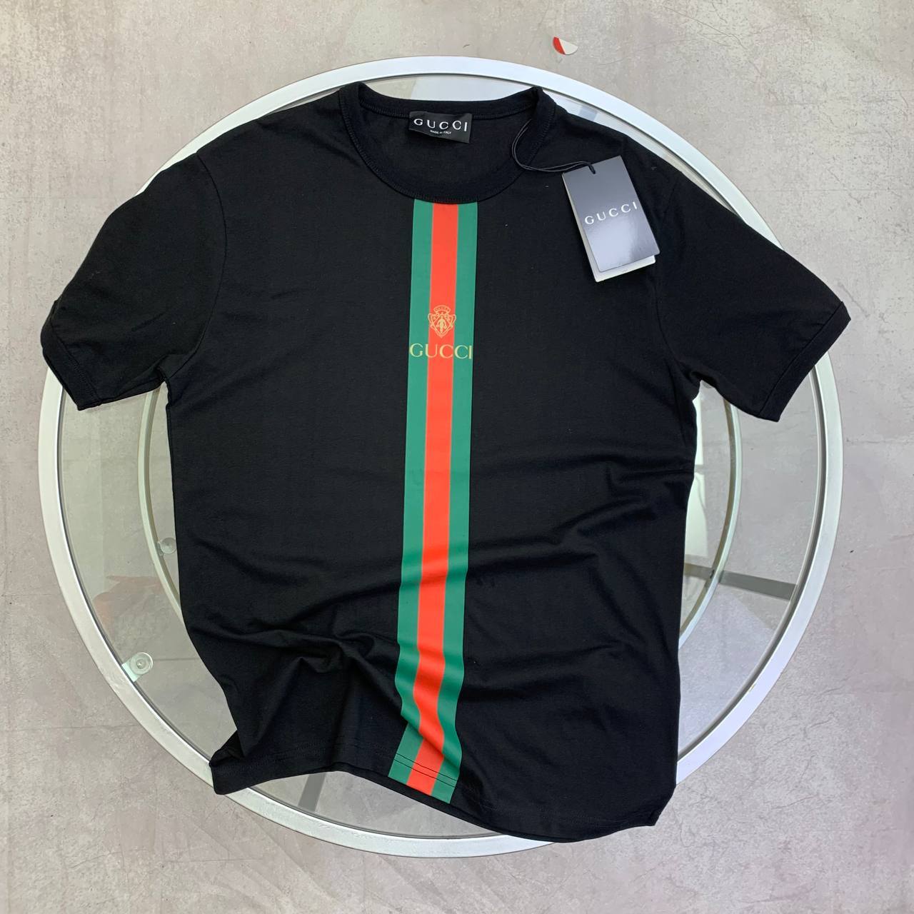 Gucci Cotton Jersey T-Shirt with Print in black AAA Quality UK Reps