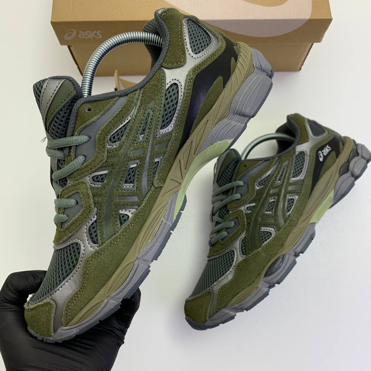 ASICS Gel-NYC Olive Green Mesh AAA Quality UK Reps