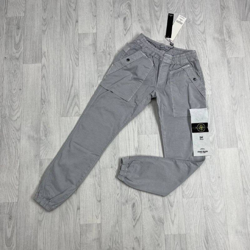 Stone Island Compass-Patch Stretch-Cotton Cargo Pants UK Reps AAA Quality