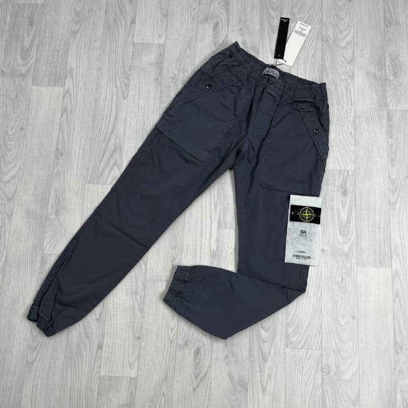 Stone Island Compass-Patch Stretch-Cotton Cargo Pants UK Reps AAA Quality