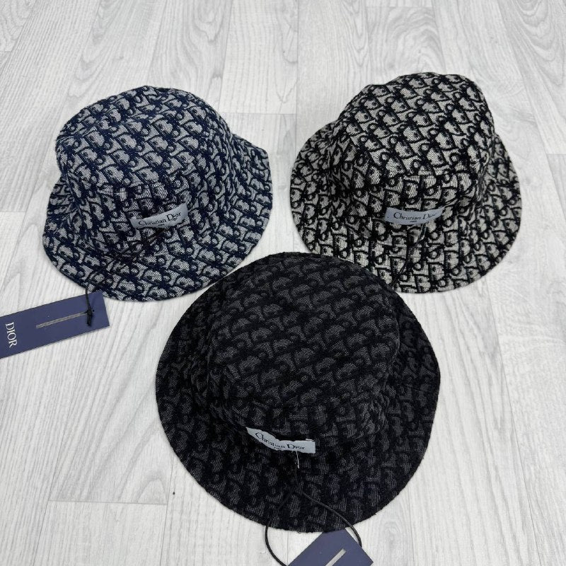 Christian Dior Oblique Reversible Teddy-D Bucket Hat Set UK Reps AAA Quality