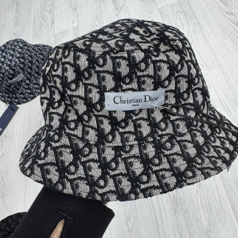 Christian Dior Oblique Reversible Teddy-D Bucket Hat Set UK Reps AAA Quality