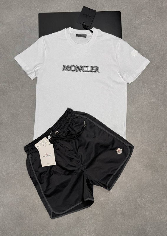 Moncler Men's Matching Luxury Summer Set –  Graphic T-Shirt & Swim Shorts AAA Quality Reps UK