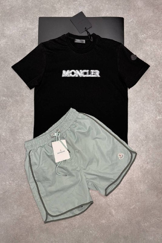 Moncler Men's Matching Luxury Summer Set –  Graphic T-Shirt & Swim Shorts AAA Quality Reps UK