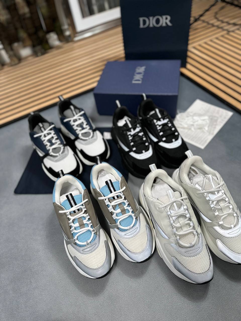 Dior B22 Mesh & Calfskin Sneaker Collection UK Reps AAA Quality