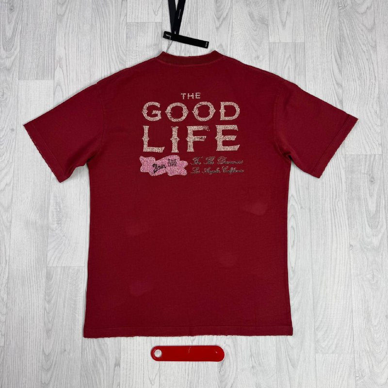 Amiri "Good Life" For The Dreamers Script Logo T-Shirt UK Reps AAA Quality