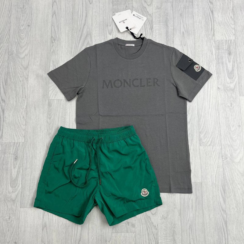 Moncler Men's Luxury Summer Outfit T-Shirt & Swim Shorts AAA Quality Reps UK