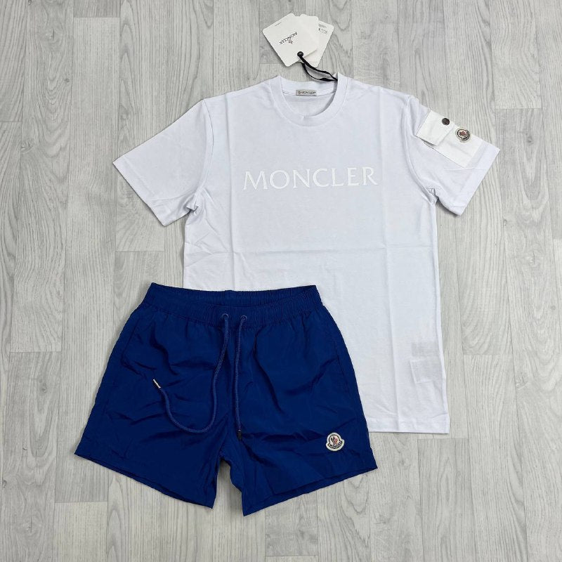 Moncler Men's Luxury Summer Outfit T-Shirt & Swim Shorts AAA Quality Reps UK