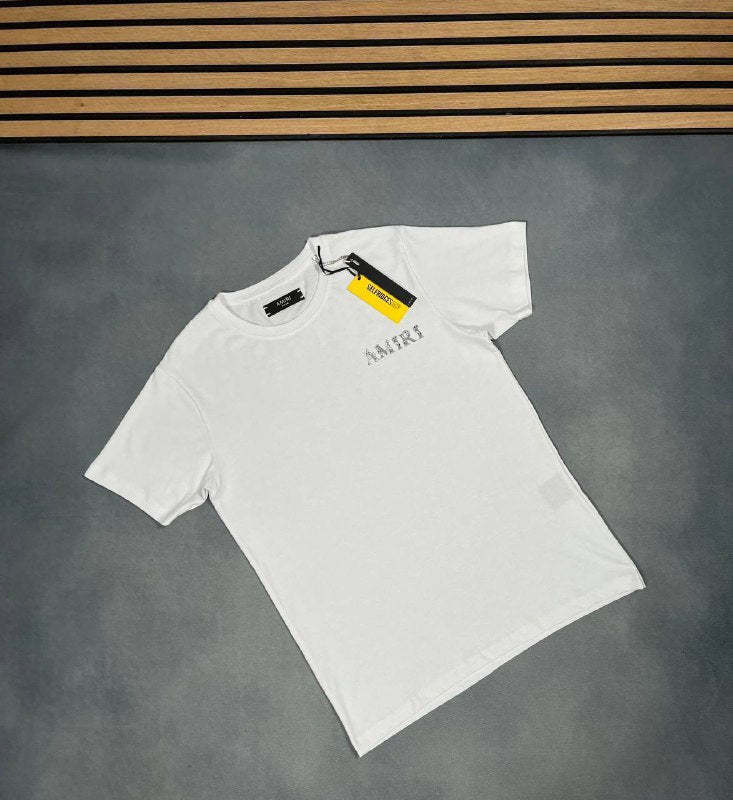 Amiri Baroque Logo-Print Cotton T-Shirts UK Reps AAA Quality