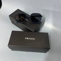 Prada Geometric Aviator Sunglasses Matte Blue & Black Metal Frame Eyewear AAA Quality Reps UK