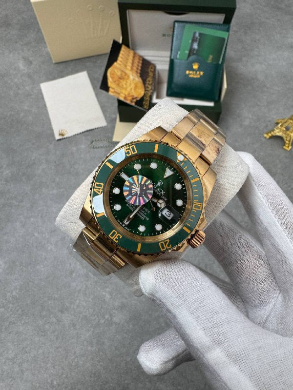 Rolex Submariner Date Green Dial Gold Luxury Men's Diver Watch AAA Quality Reps UK