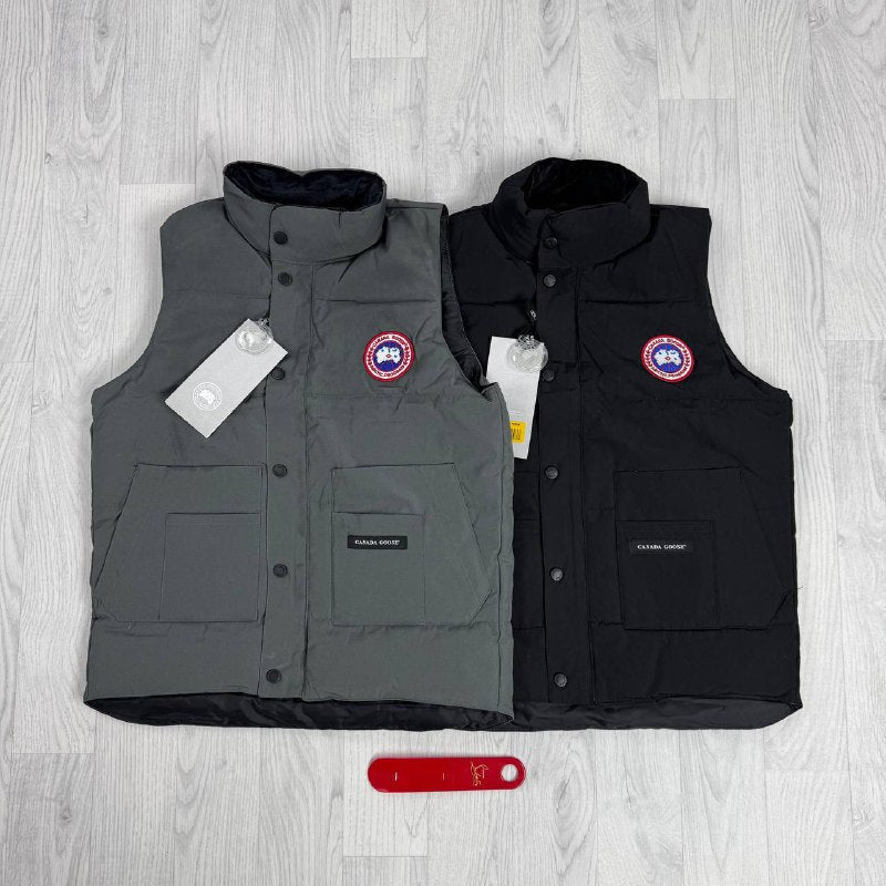 Canada Goose Freestyle Crew Gilet – Graphite and Black Edition UK Reps AAA Quality