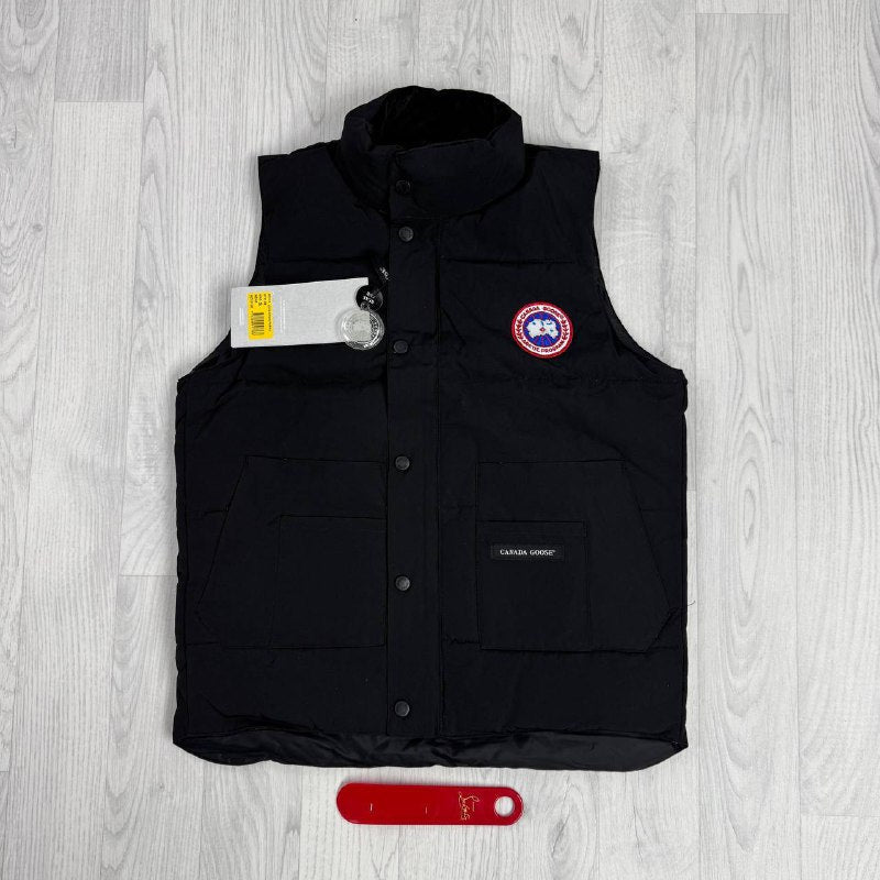 Canada Goose Freestyle Crew Gilet – Graphite and Black Edition UK Reps AAA Quality