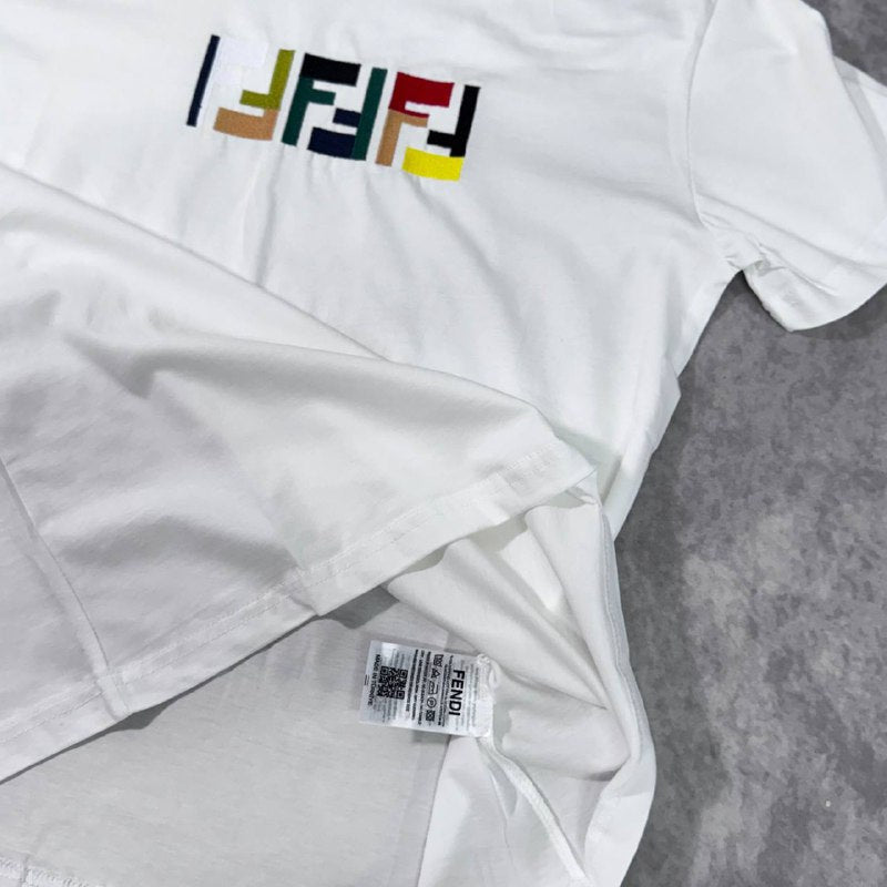 Fendi Men's Luxury Summer Outfit Multicolor FF Logo T-Shirt & Monogram Shorts AAA Quality Reps UK