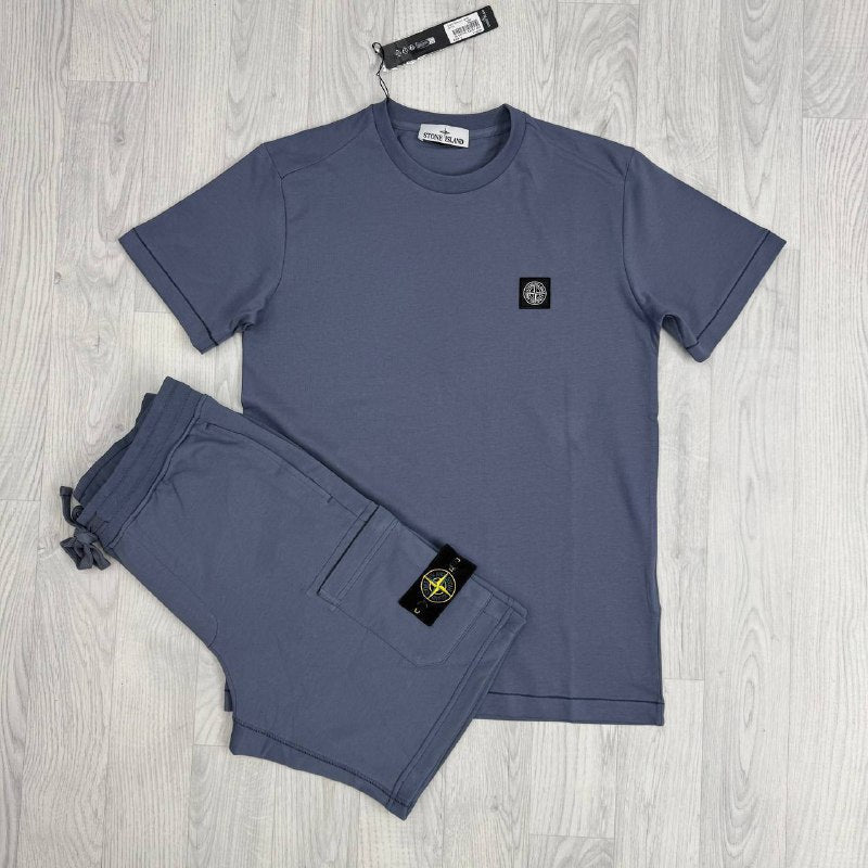 Stone Island Men’s Luxury Loungewear Set Cotton T-Shirt & Cargo Shorts AAA Quality Reps UK