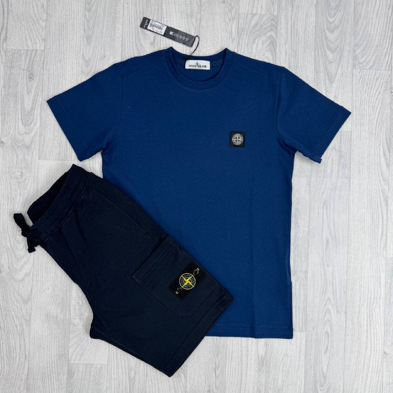Stone Island Men’s Luxury Loungewear Set Cotton T-Shirt & Cargo Shorts AAA Quality Reps UK