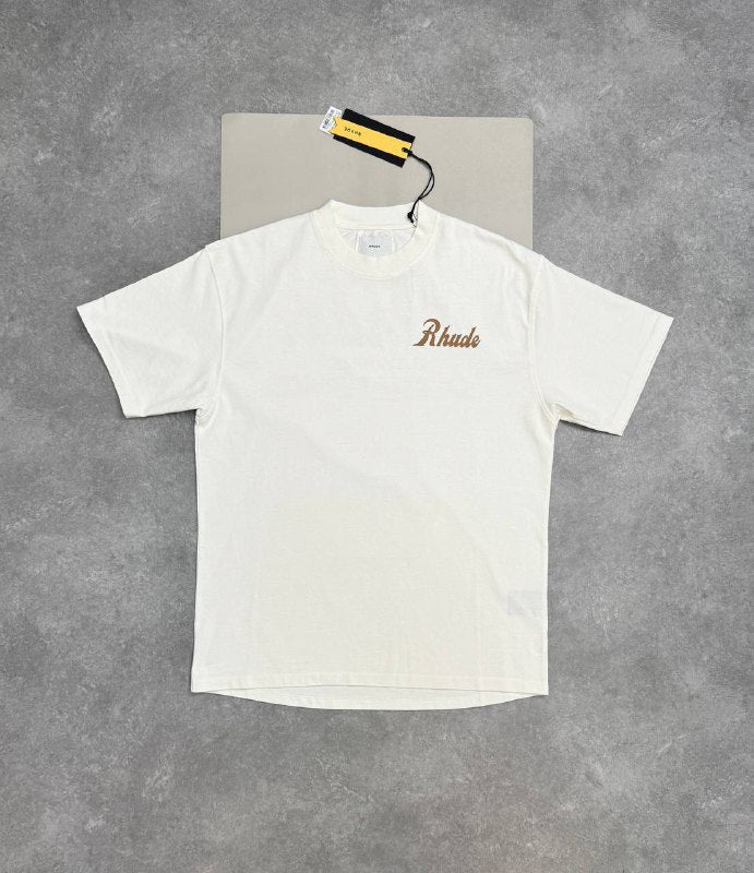 Rhude "Sales and Service" Graphic Logo T-Shirt UK Reps AAA Quality