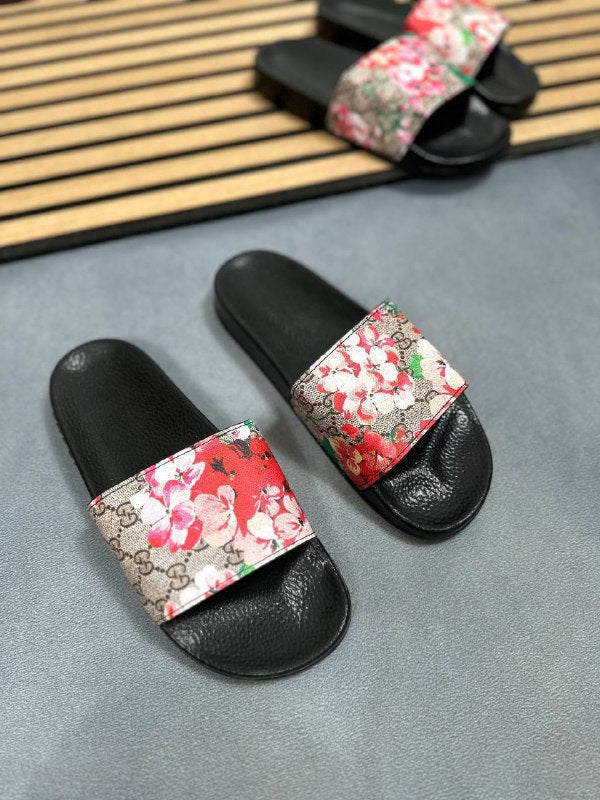 Gucci GG Men's Supreme Monogram Blooms Floral Slide Sandals AAA Quality Reps UK