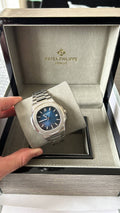 Patek Philippe Nautilus Date 40mm – Sunburst Blue Embossed Dial UK Reps AAA Quality