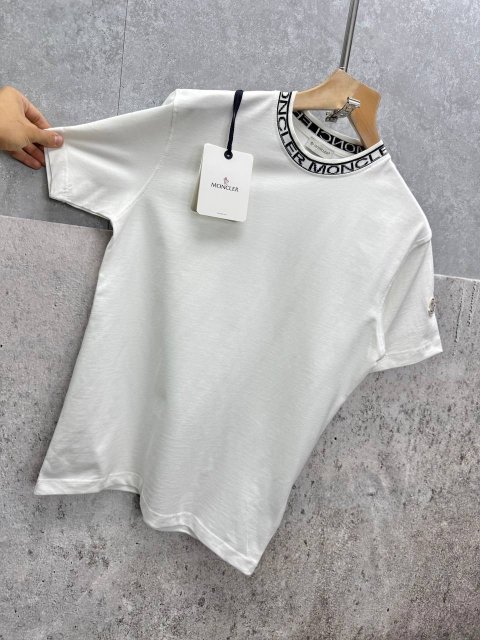 The Refined Staple: Moncler Logo-Trimmed Cotton T-Shirt UK Reps AAA Quality