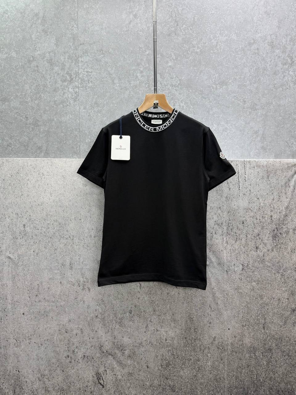 The Refined Staple: Moncler Logo-Trimmed Cotton T-Shirt UK Reps AAA Quality