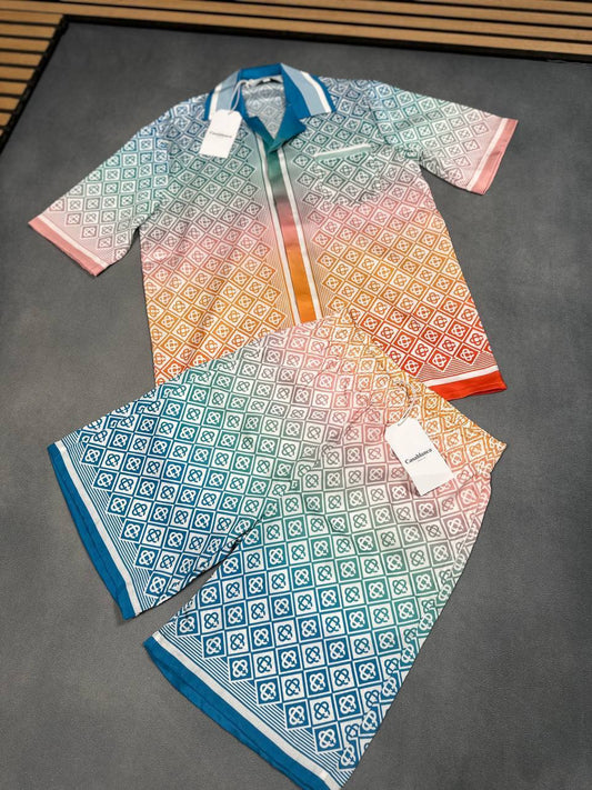 Casablanca Diamond Monogram Gradient Silk Set UK Reps AAA Quality
