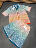 Casablanca Men's 'Gradient Diamond Monogram' Silk Summer Set AAA Quality Reps UK