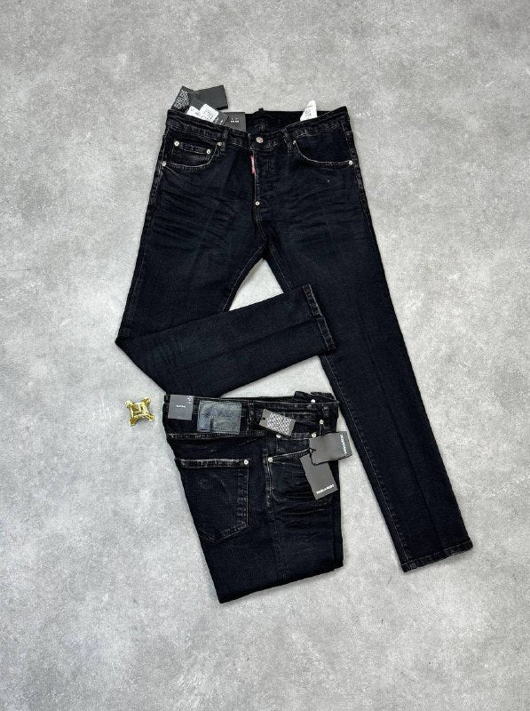 Dsquared2 Men's Distressed Dark Indigo Slim-Fit Jeans AAA Quality Reps UK