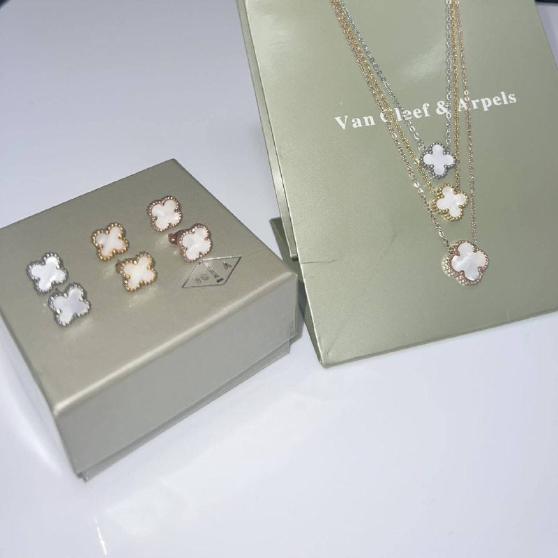 Van Cleef & Arpels Neckles & Earrings Set Collection AAA Quality Reps UK