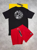 Stone Island Back-Graphic Tee & Shorts Outfit Set AAA Quality Reps UK