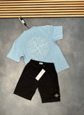 Stone Island Graphic Tee & Technical Swim Shorts Set AAA Quality Reps UK