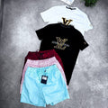 Louis Vuitton Men's Luxury Resort Wear Collection Monogram T-Shirts & Swim Shorts AAA Quality Reps UK