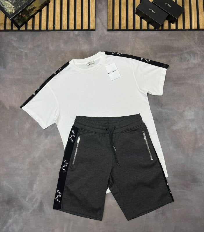 Givenchy Logo-Tape Cotton Jersey Tracksuit Set UK Reps AAA Quality