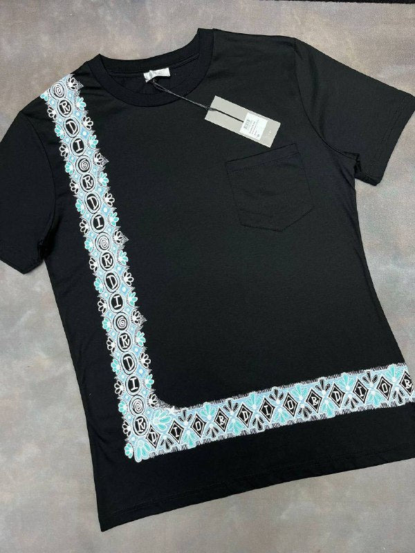 Dior and Shawn Stussy Asymmetrical Floral Print Oversized T-Shirt UK Reps AAA Quality